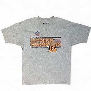 Cincinnati Bengals 2005 Division Champions Reebok NFL T Shirt XL